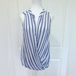 Lush. Blue striped top